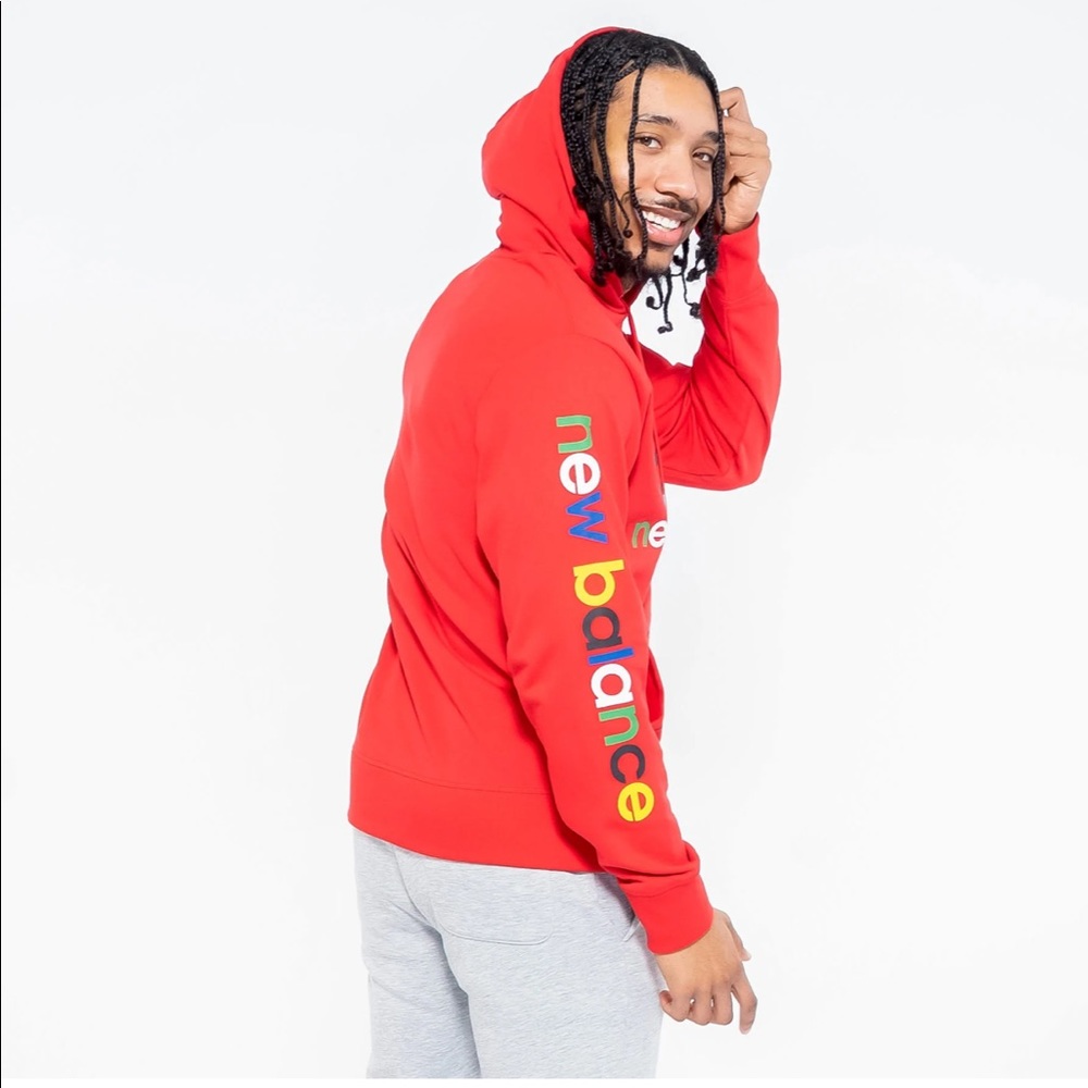 New Balance Essentials Colorful Hoodie NWT - Picture 3 of 8